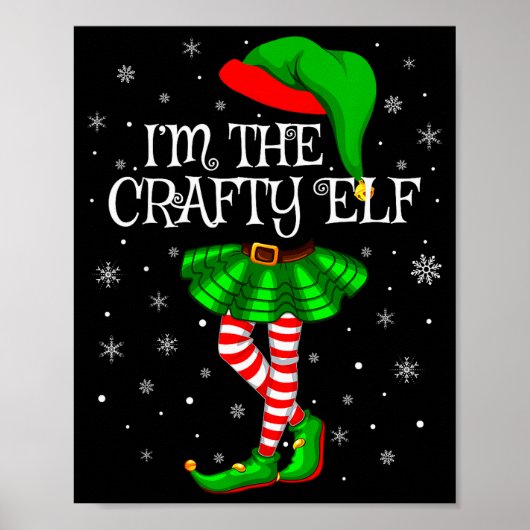 Matching Family Group I'm The Crafty Elf Christmas Poster (Voorkant)