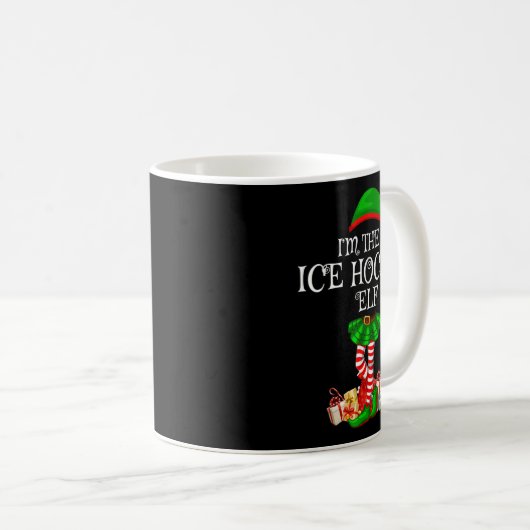 Matching Family Group I'm The Ice Hockey Elf Chris Koffiemok (Voorkant rechts)