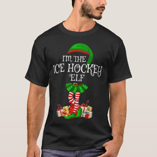 Matching Family Group I'm The Ice Hockey Elf Chris T-shirt (Voorkant)