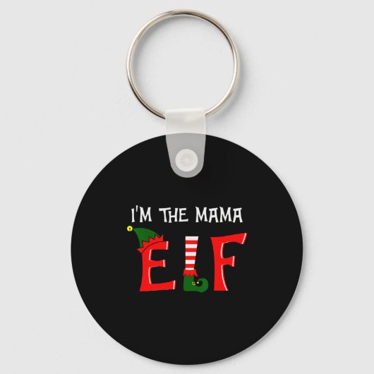 Matching Family Group I'm The Mama Elf Christmas 2 Sleutelhanger (Voorkant)