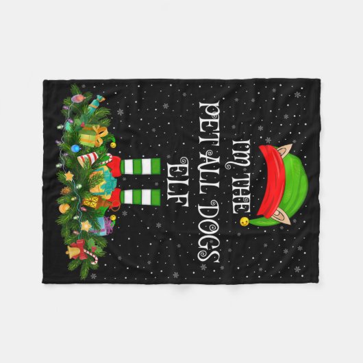 Matching Family Group I'm The Pet All Dogs Elf Chr Fleece Deken (Voorkant (Horizontaal))