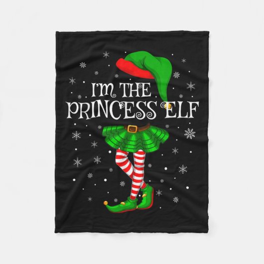Matching Family Group I'm The Princess Elf Christm Fleece Deken (Voorkant)