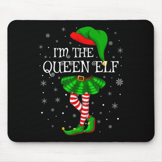 Matching Family Group I'm The Queen Elf Christmas Muismat (Voorkant)