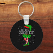 Matching Family Group I'm The Queen Elf Christmas Sleutelhanger (Voorkant)