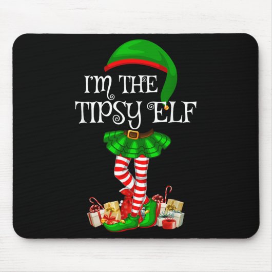 Matching Family Group I'm The Tipsy Elf Christmas Muismat (Voorkant)