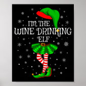 Matching Family Group I'm The Wine Drinking Elf Ch Poster (Voorkant)