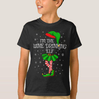 Matching Family Group I'm The Wine Drinking Elf Ch T-shirt