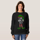 Matching Family Group Kerstmis De Ninja Elf Trui (Voorkant volledig)