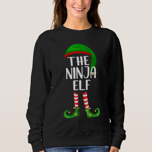 Matching Family Group Kerstmis De Ninja Elf Trui (Voorkant)