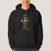 Matching Family Group Kerstmis De Wino Elf Hoodie (Voorkant)