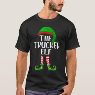 Matching Family Group Kerstmis The Trucker Elf T-shirt