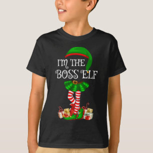 Matching Family I ben The Boss Elf Kerstmis T-shirt