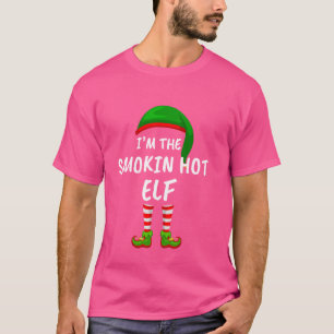 Matching Family Ik ben de Rokende Hot Elf Kerstmis T-shirt