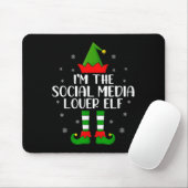 Matching Family I'm The Social Media Lover Elf Chr Muismat (Met muis)