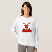 Matching Family Kerstbuffalo Play Reindeer T-shirt (Voorkant volledig)