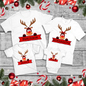 Matching Family Kerstbuffalo Play Reindeer T-shirt