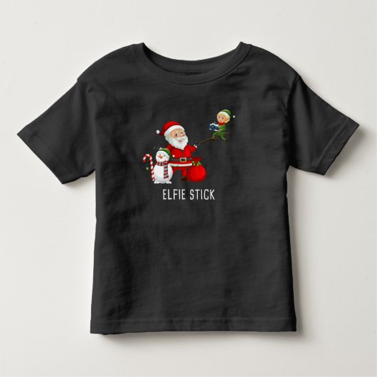 Matching Family Kerstmis 2022 - Santa Elfie Stick Kinder Shirts (Voorkant)
