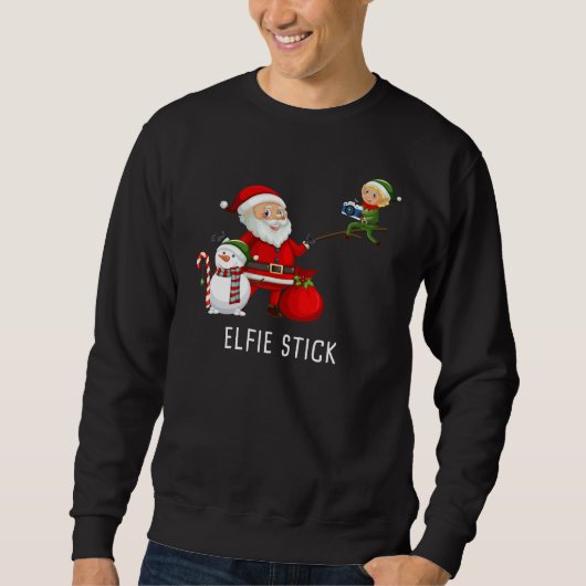 Matching Family Kerstmis 2022 - Santa Elfie Stick Trui (Voorkant)