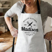 Matching Family Kitchen Aprons with Custom Names  Schort