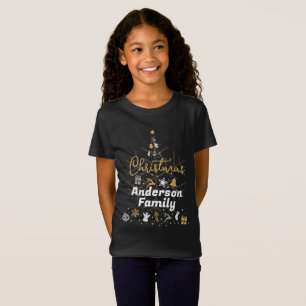 Matching Family Name T-Shirts KerstBlack