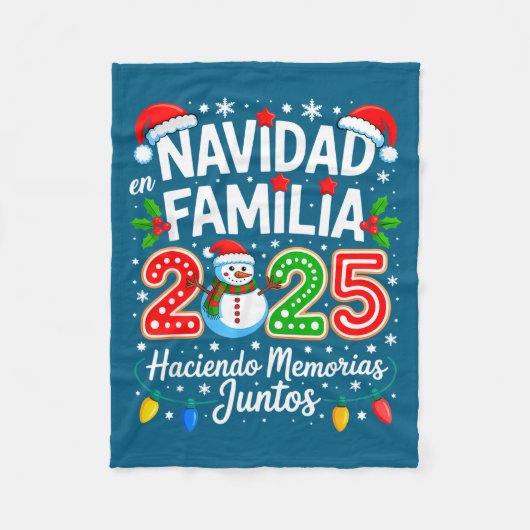 Matching Family Pajamas Navidad En Familia Christm Fleece Deken (Voorkant)