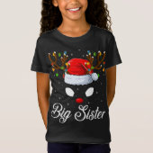 Matching Family Santa Hat Big Sister Reindeer Chri T-shirt (Voorkant)