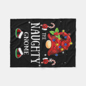 Matching Family The Naughty Gnome Christmas Group  Fleece Deken (Voorkant (Horizontaal))