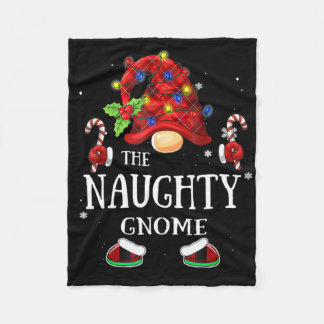 Matching Family The Naughty Gnome Christmas Group Fleece Deken