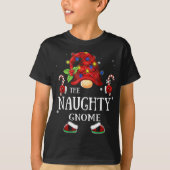 Matching Family The Naughty Gnome Christmas Group  T-shirt (Voorkant)