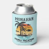 Matching Family Vacation Tropical Sunset Blikjeskoeler (Blikje Voorkant)