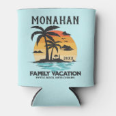 Matching Family Vacation Tropical Sunset Blikjeskoeler (Voorkant)