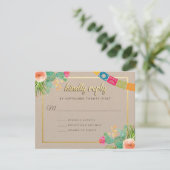 Matching Fiesta Wedding Invitations Kaart (Staand voorkant)