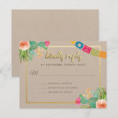 Matching Fiesta Wedding Invitations Kaart (Voorkant / Achterkant)