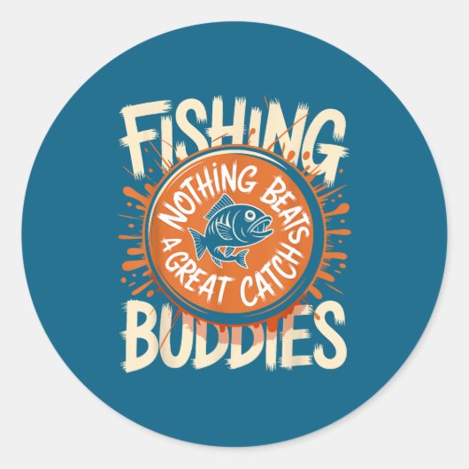 Matching Fishing Buddies Team Fisherman Friends Ch Ronde Sticker (Voorkant)