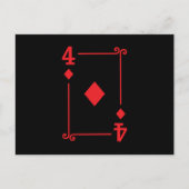 Matching Four Diamonds Suit Plays Cards Modern. 4 Briefkaart (Voorkant)