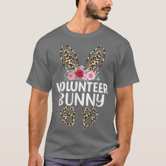 Matching Funny Leopard Print Bunny Volunteer Easte T-shirt