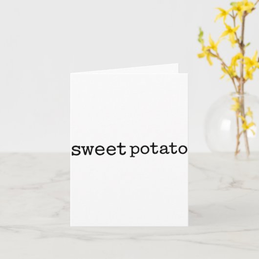 Matching Funny Sweet Tato Kind Of Rude Tato Kaart (Gele Bloem)