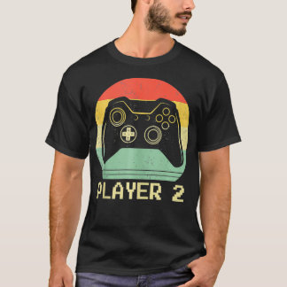 Matching Gamer Couple Player 2 Player 1 Video Game T-shirt