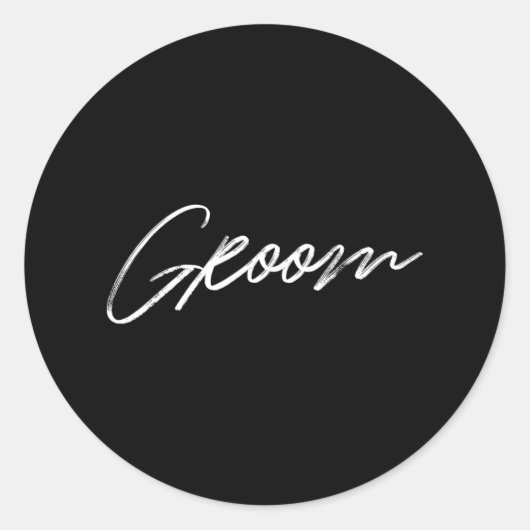 Matching Getting Ready Bride Groom Squad Weddensch Ronde Sticker (Voorkant)