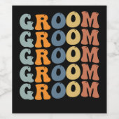 Matching Getting Ready Bride & Groom Wedding Groom Wijn Etiket (Enkel label)