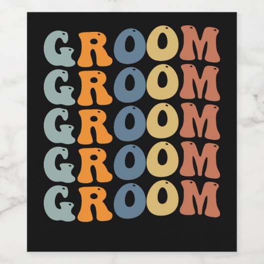 Matching Getting Ready Bride & Groom Wedding Groom Wijn Etiket (Enkel label)