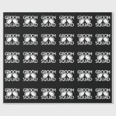 Matching Groomsman Group Bachelor Party Squad Cadeaupapier (Vlak)