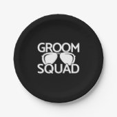 Matching Groomsman Group Bachelor Party Squad Papieren Bordje (Voorkant)