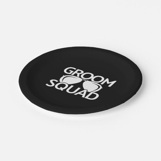 Matching Groomsman Group Bachelor Party Squad Papieren Bordje (Gekanteld)