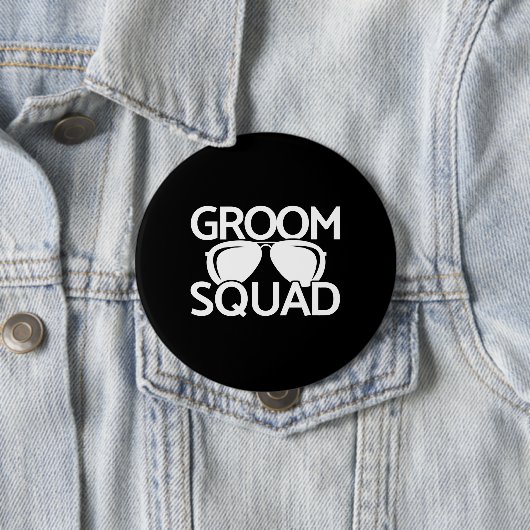 Matching Groomsman Group Bachelor Party Squad Ronde Button 4,0 Cm (In situ)