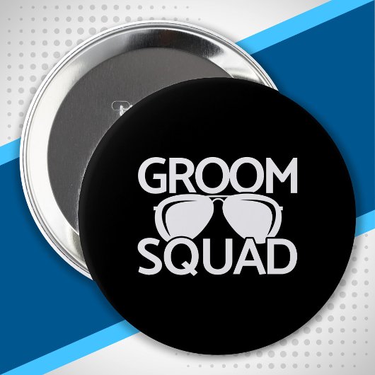 Matching Groomsman Group Bachelor Party Squad Ronde Button 4,0 Cm