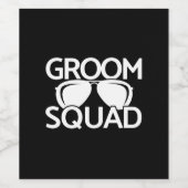 Matching Groomsman Group Bachelor Party Squad Wijn Etiket (Enkel label)