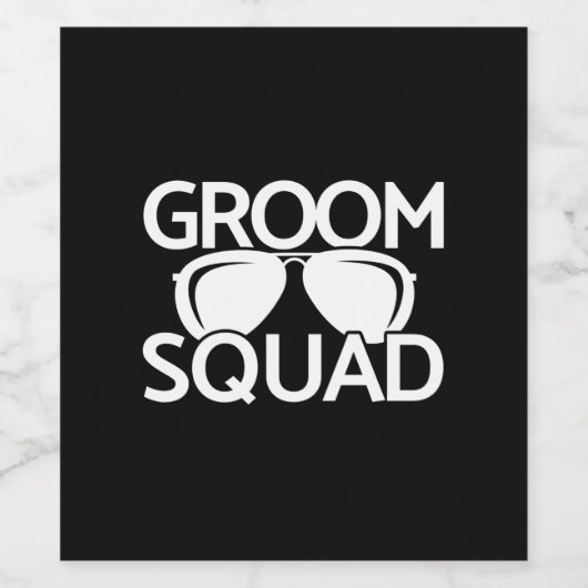 Matching Groomsman Group Bachelor Party Squad Wijn Etiket (Enkel label)
