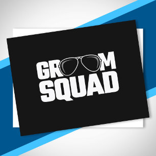 Matching Groomsman Group Squad Bachelor Party Briefkaart