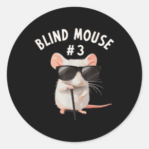 Matching Group Outfit #3 van 3 - Drie blinde muize Ronde Sticker